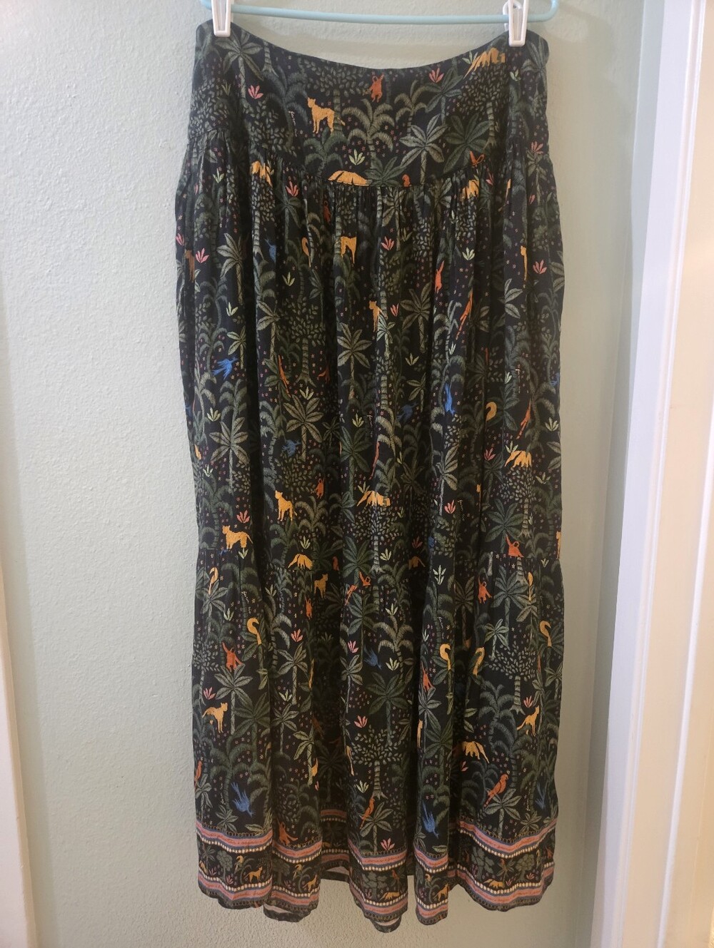 FARM x Anthropologie Tropical Forest Maxi Skirt